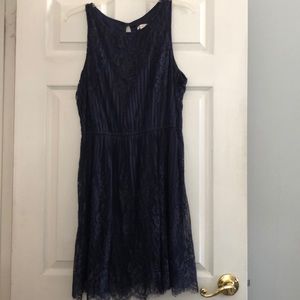 Navy Blue Lace Dress